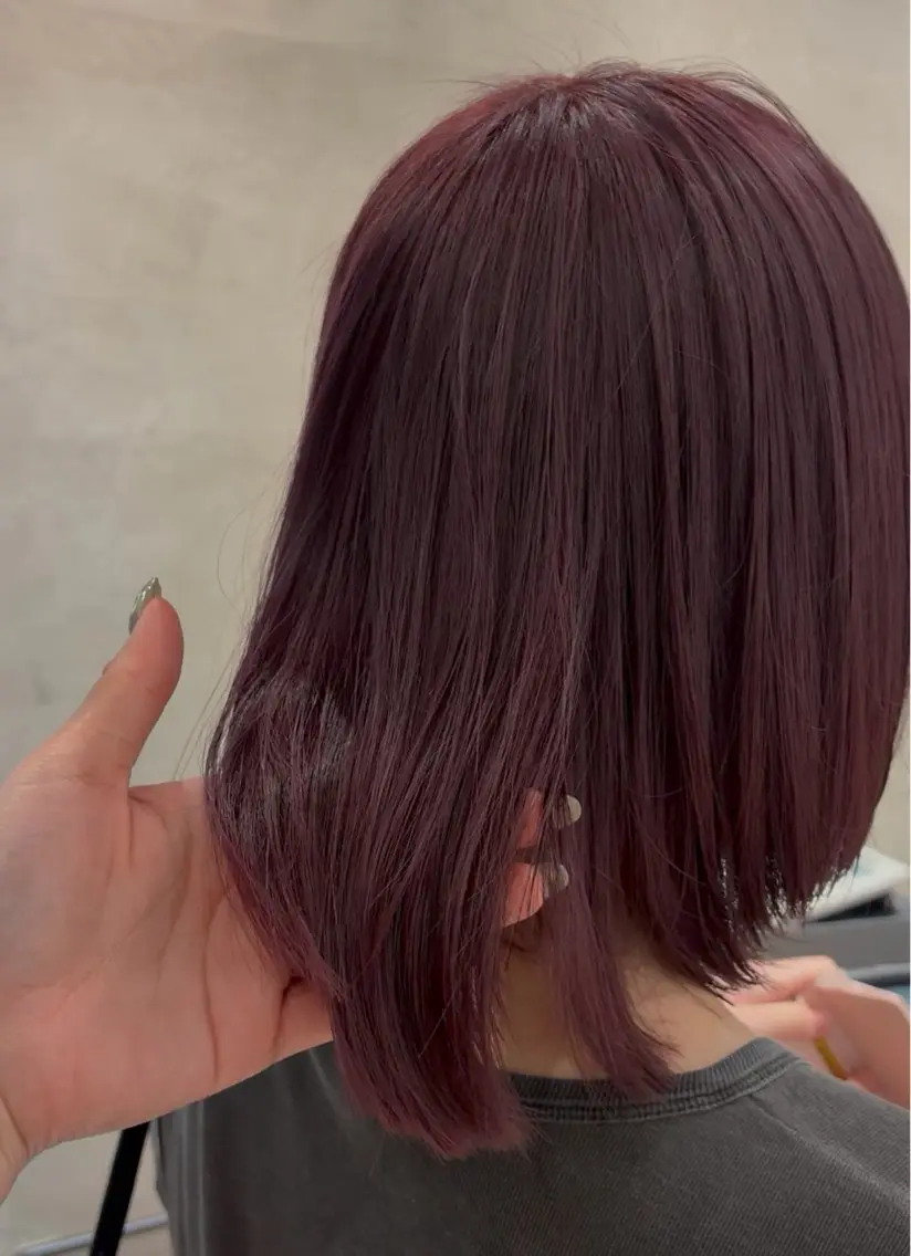 ミディアム カラー ブリーチ カット ヘアカラー トリートメント 新宿 /透明感カラー レイヤー/NANAのヘアスタイル