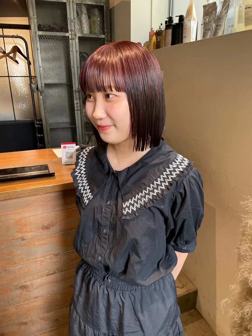 ミディアム カット ヘアカラー トリートメント fubuki🪷 似合わせカットカラーのヘアスタイル