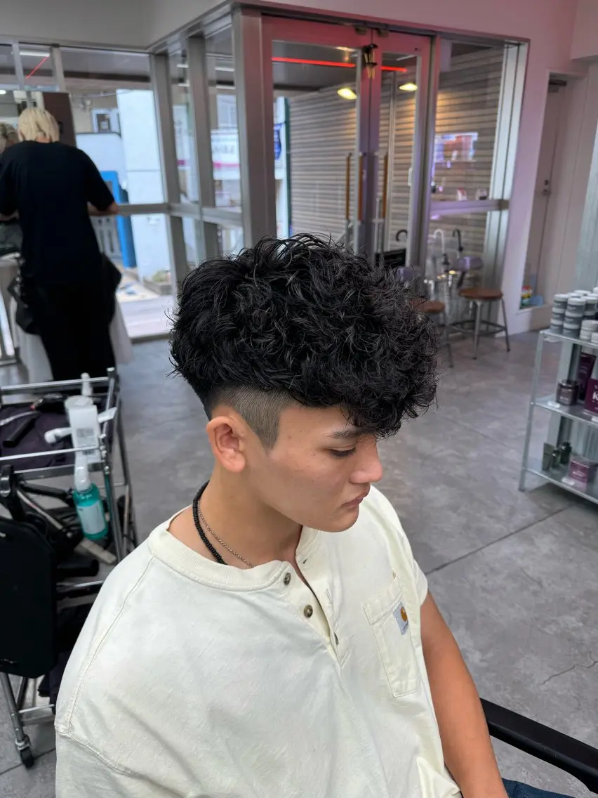 ショート カラー パーマ メンズ カット パーマ 🔥漢髪特化メンズ マネージャーYUKIのヘアスタイル