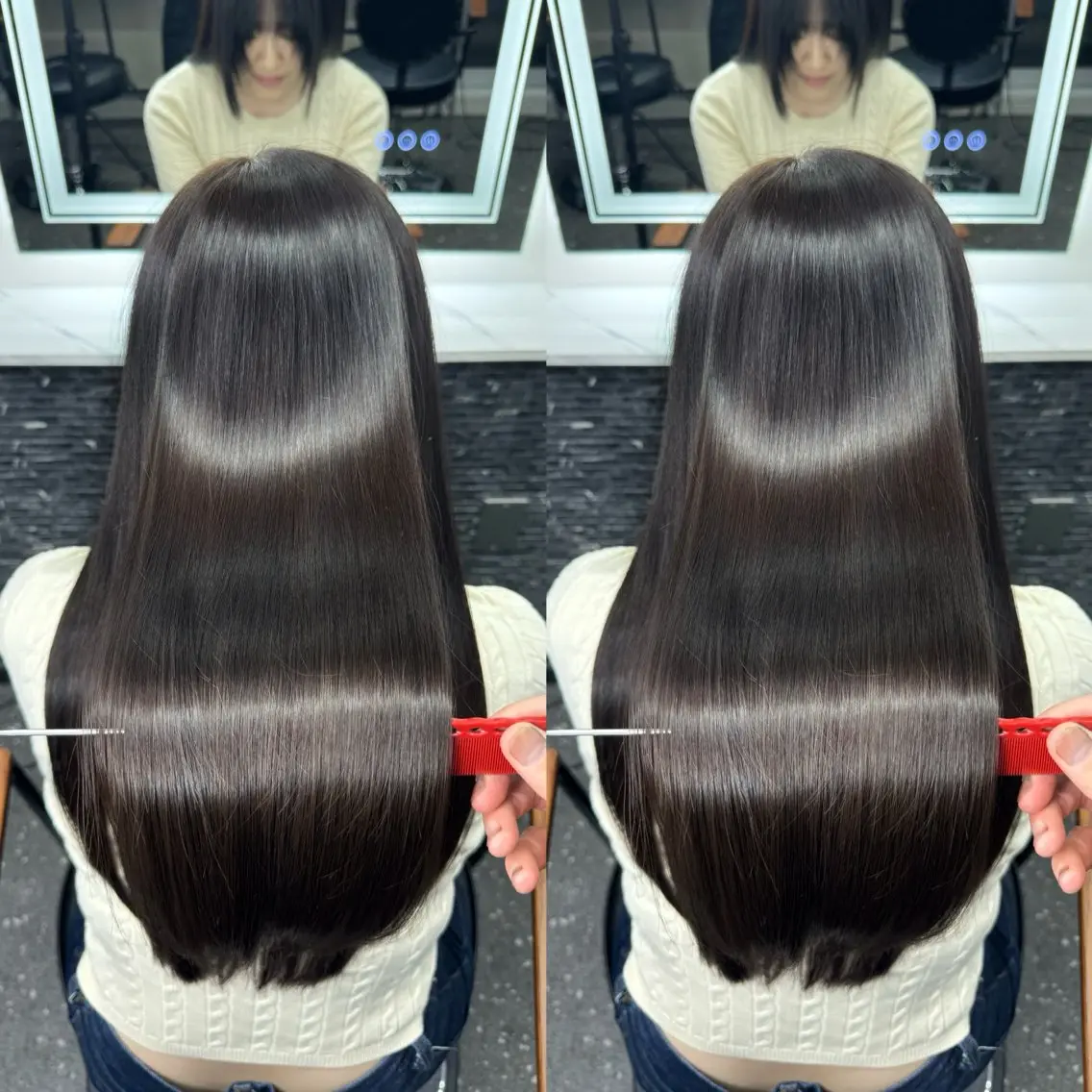 ロング カット ヘアカラー トリートメント 新宿/髪質改善支持率 No.1💍yasuのヘアスタイル