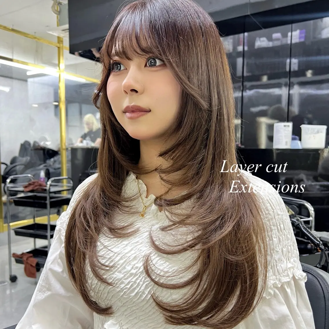 ロング カラー シールエクステ ハイトーンカラー エクステ ヘアカラー エクステ シールエクステ特化 ハイトーン、NANAのヘアスタイル