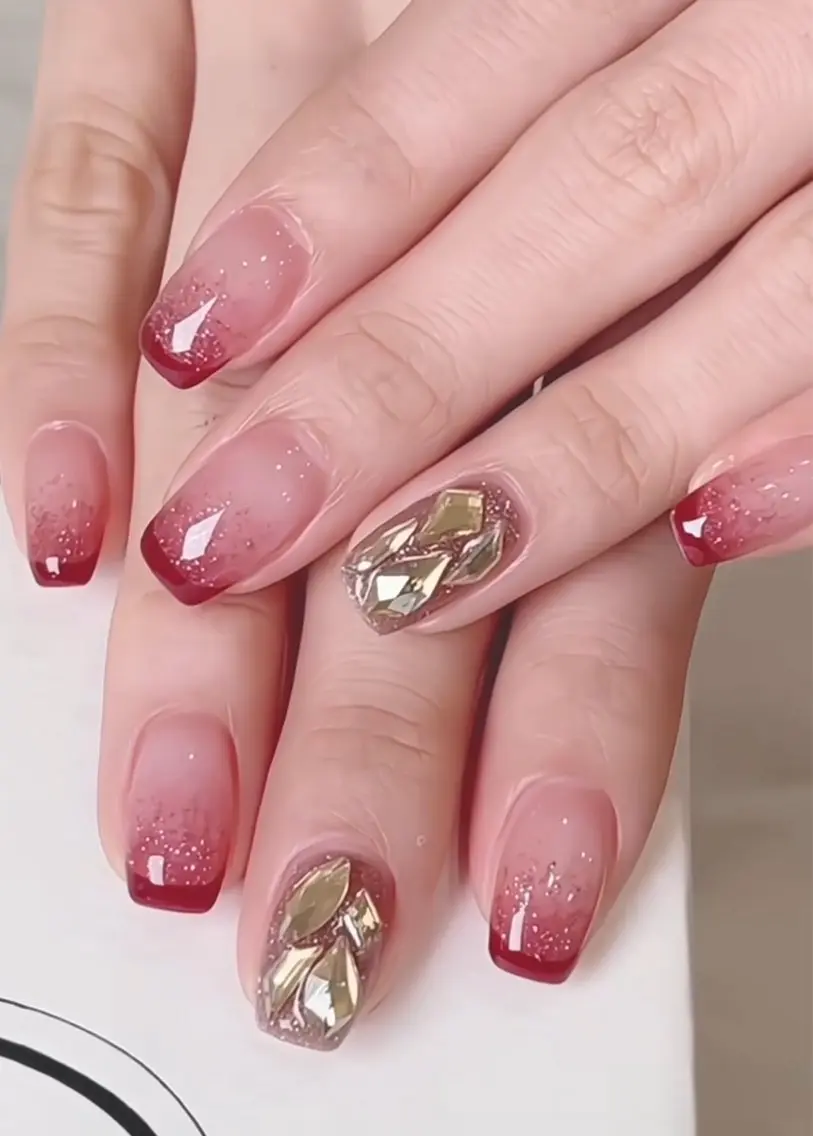 ネイル チークネイル フレンチネイル グラデーション 韓国ネイル マグネットネイル Hana Nailのネイルデザイン