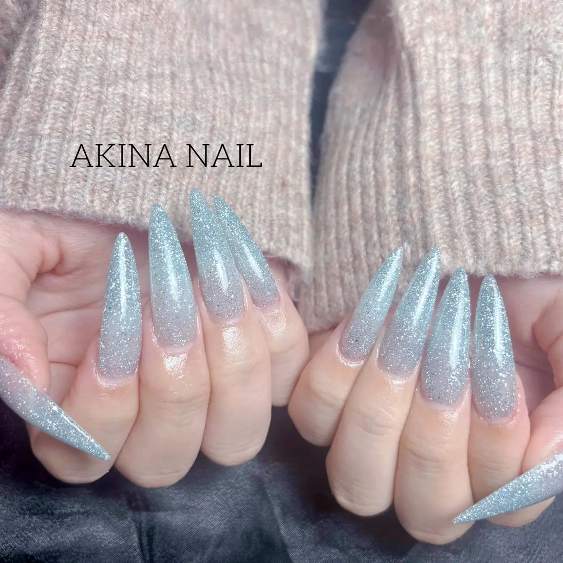 ロング ハンドネイル Akina Nail 亀戸のネイルデザイン