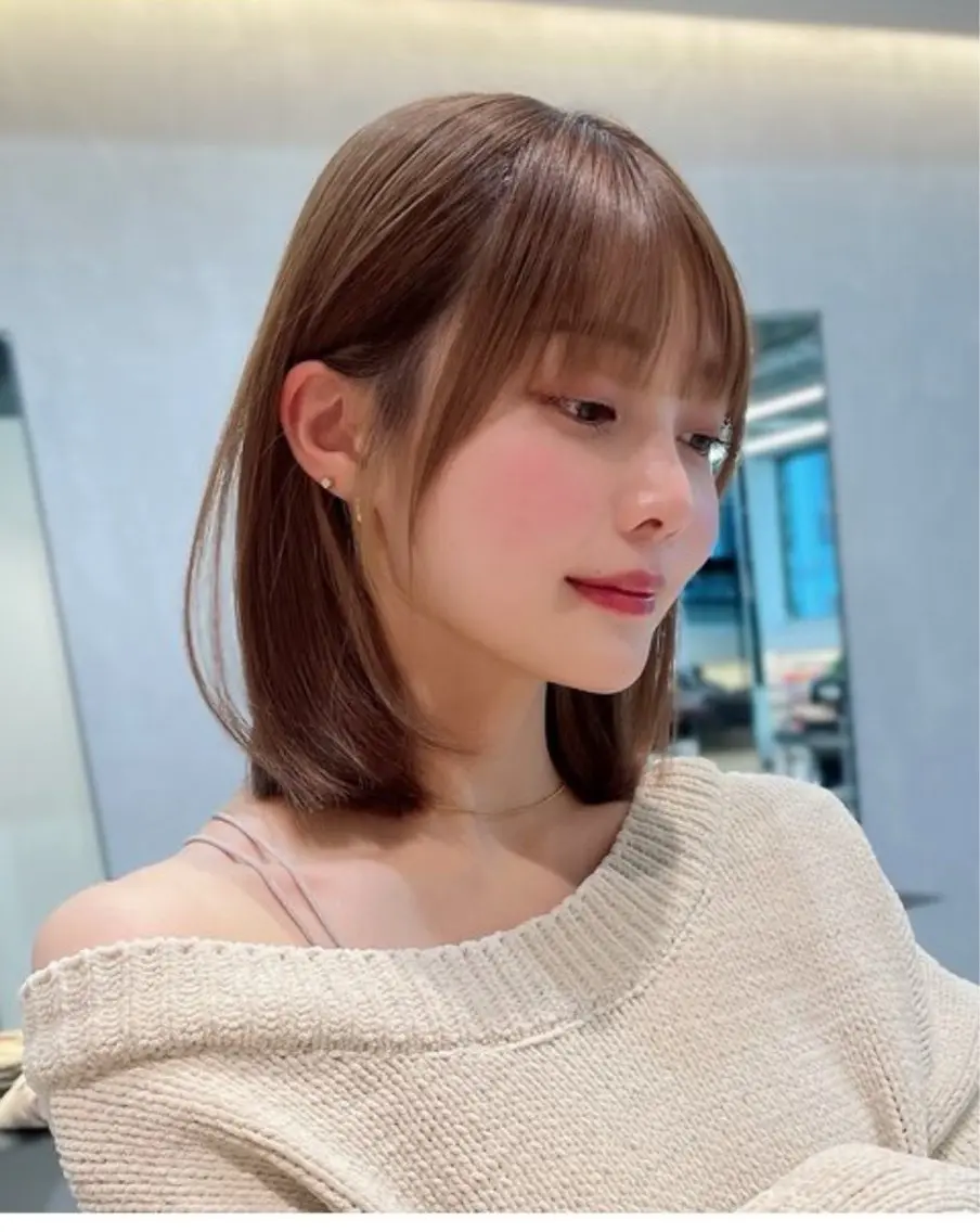ミディアム ボブ 似合わせカット トリートメント ボブ/ショート /sora🌙✨️のヘアスタイル