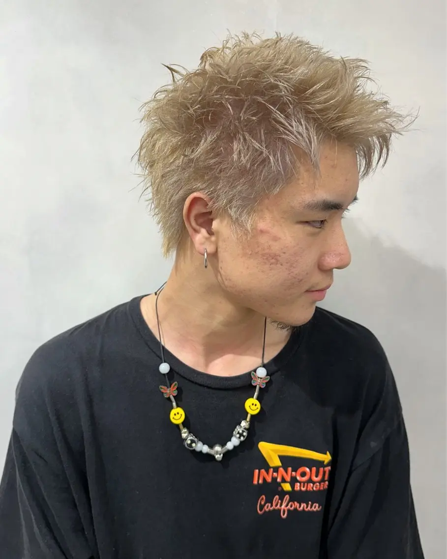 ショート カラー メンズ カット ヘアカラー デザインカラー/パー マ🦖外岡咲希🦖のヘアスタイル