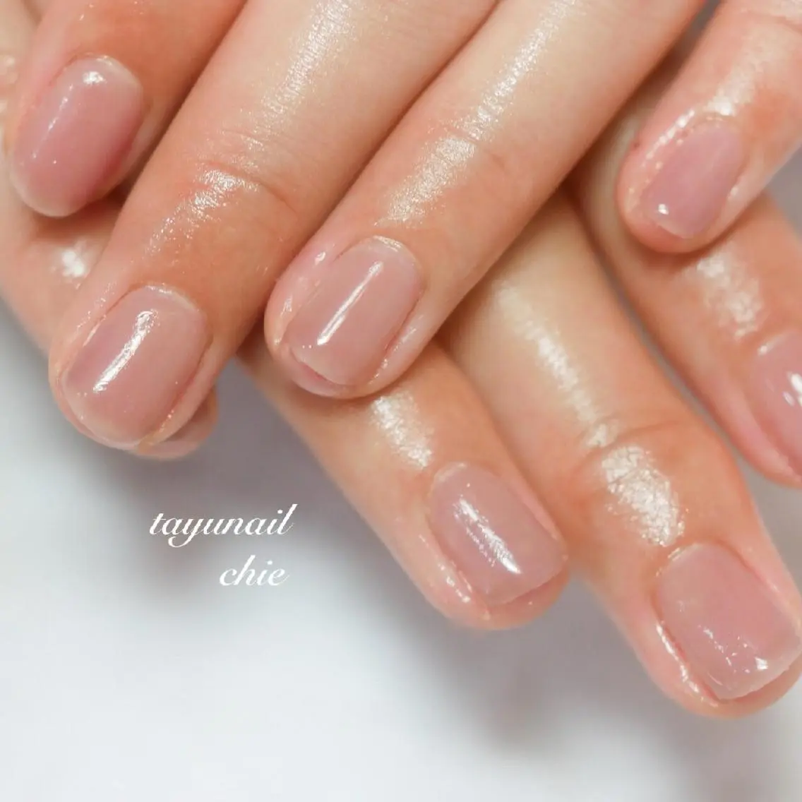 ネイル ブルー ジェルネイル オフィスネイル ワンカラーネイル パラジェル ネイルサロン 【たゆnail】のネイルデザイン