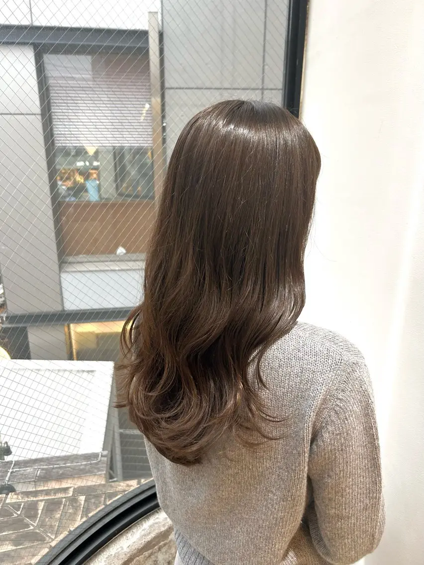 ロング カラー カット ヘアカラー トリートメント 山本美月💓艶カラー 🐻暖色カラー💓のヘアスタイル