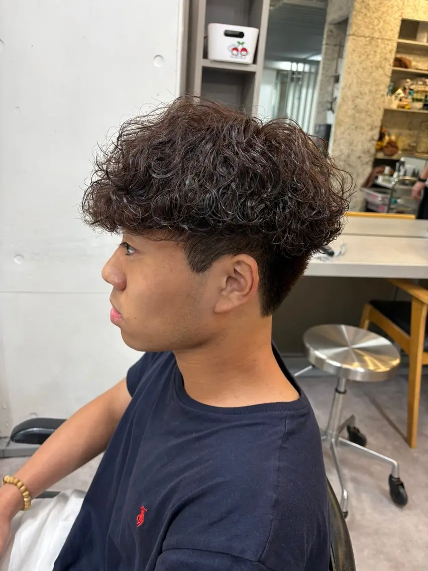 パーマ メンズ 波巻きパーマ カット パーマ カットモデル 募集/廣田歩のヘアスタイル
