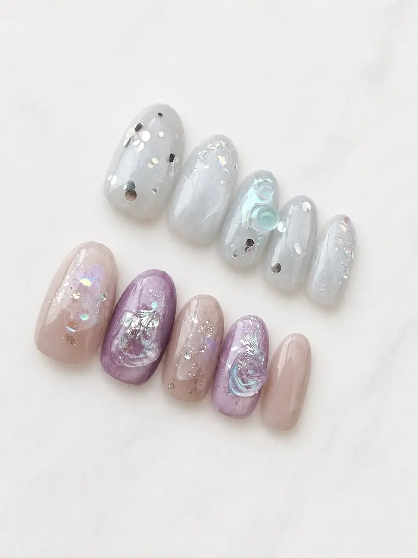 ネイル マグネットネイル マグネットワンカラー ニュアンスネイル ワンカラーネイル ワンホンネイル ハンドネイル mirai nail 錦糸町のネイルデザイン