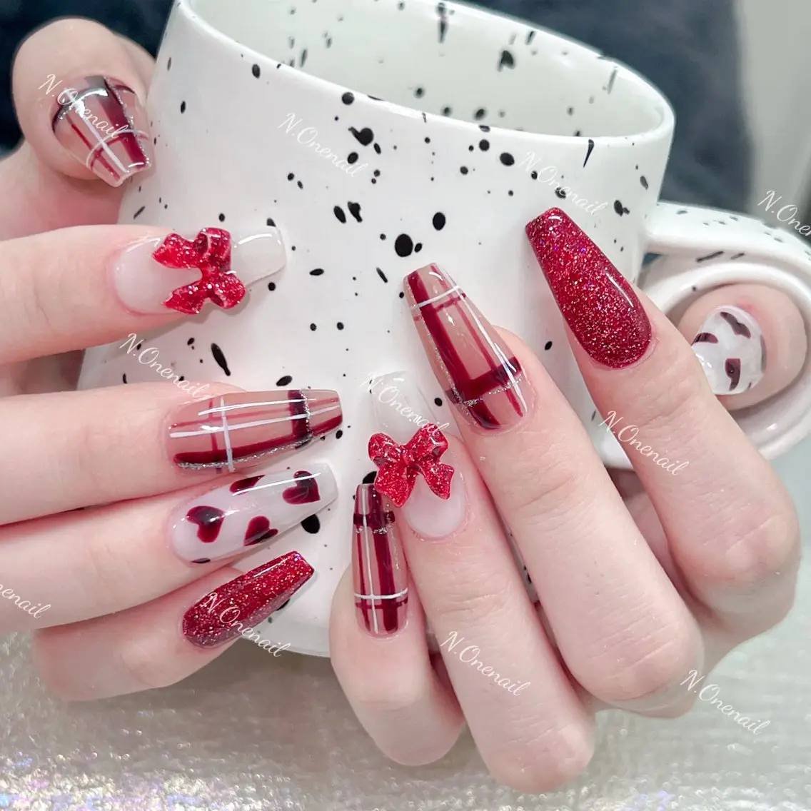 ネイル アートネイル グラデーション キラキラネイル ニュアンスネイル オフィスネイル 長いだし/スカルプ/ パラシェルN.oneのネイルデザイン