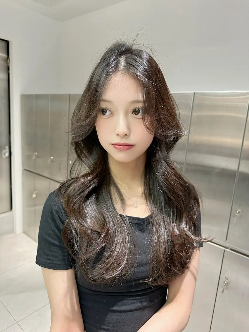 ロング カラー ブリーチ 透明感カラー ブリーチなしカラー 韓国風ヘア ヘアカラー 佐渡優 365連勤する美容師のヘアスタイル