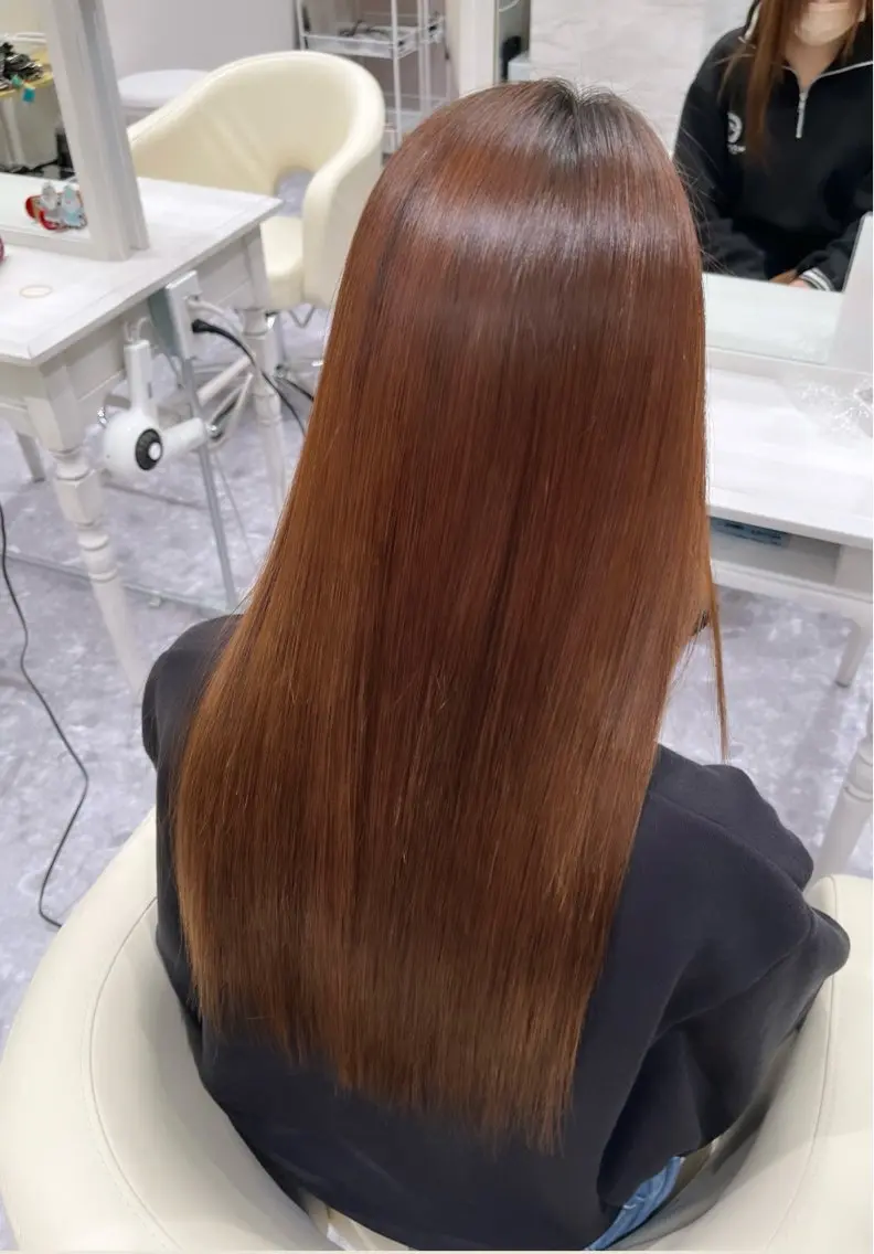 ロング カラー トリートメント カット ヘアカラー トリートメント 河西 楓のヘアスタイル