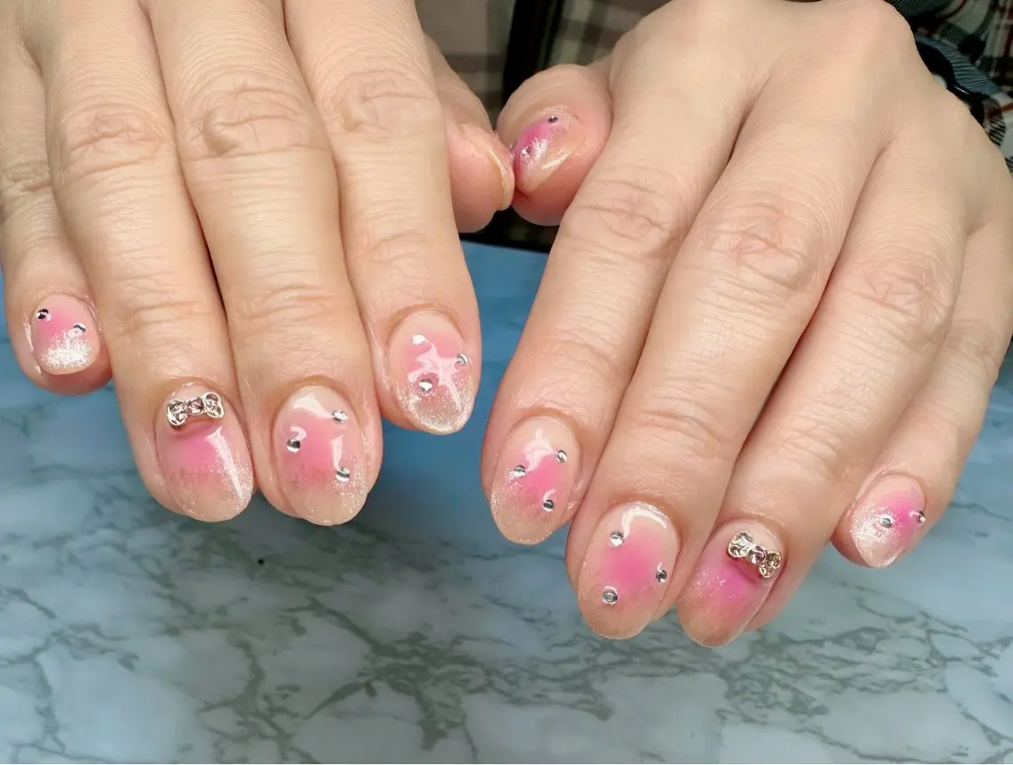 ネイル アートネイル チークネイル フレンチネイル マグネットネイル マグネットフレンチ Mai’s nailのネイルデザイン