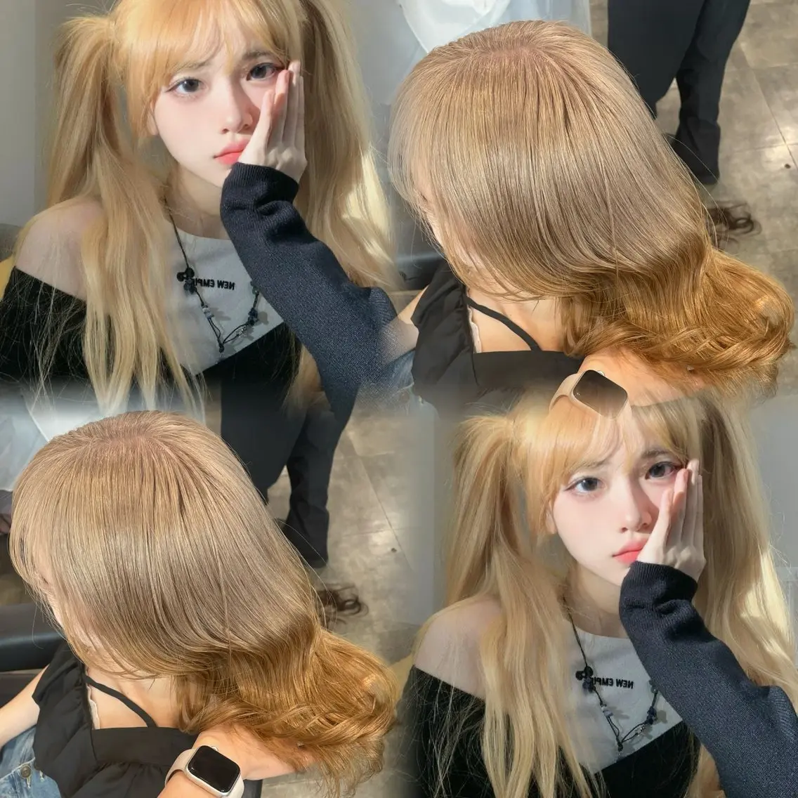 ロング カラー ヘアカラー トリートメント ハイトーンカラー 🦄レイヤーカットのヘアスタイル