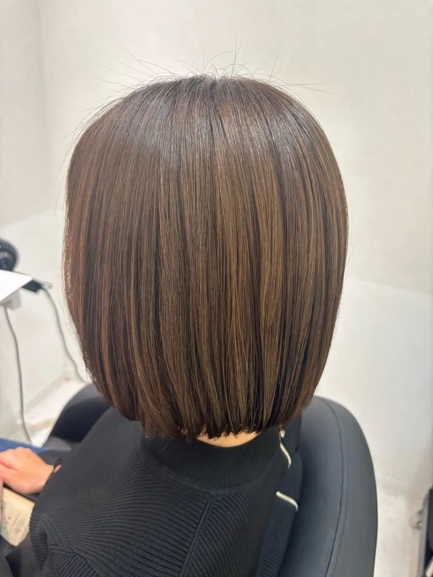 ショート カット ヘアカラー ヘッドスパ 艶カラー/縮毛矯正 asukaのヘアスタイル