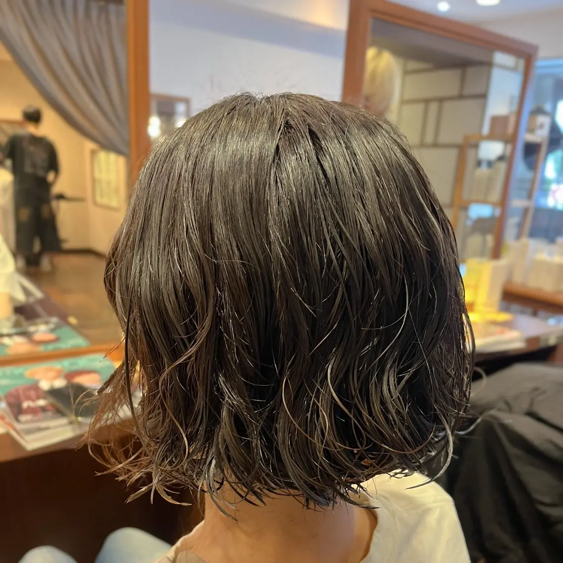 ミディアム ミディアムパーマ ボブ カット パーマ 🍒ྀིナカヤマ ミオ🍒ྀིのヘアスタイル