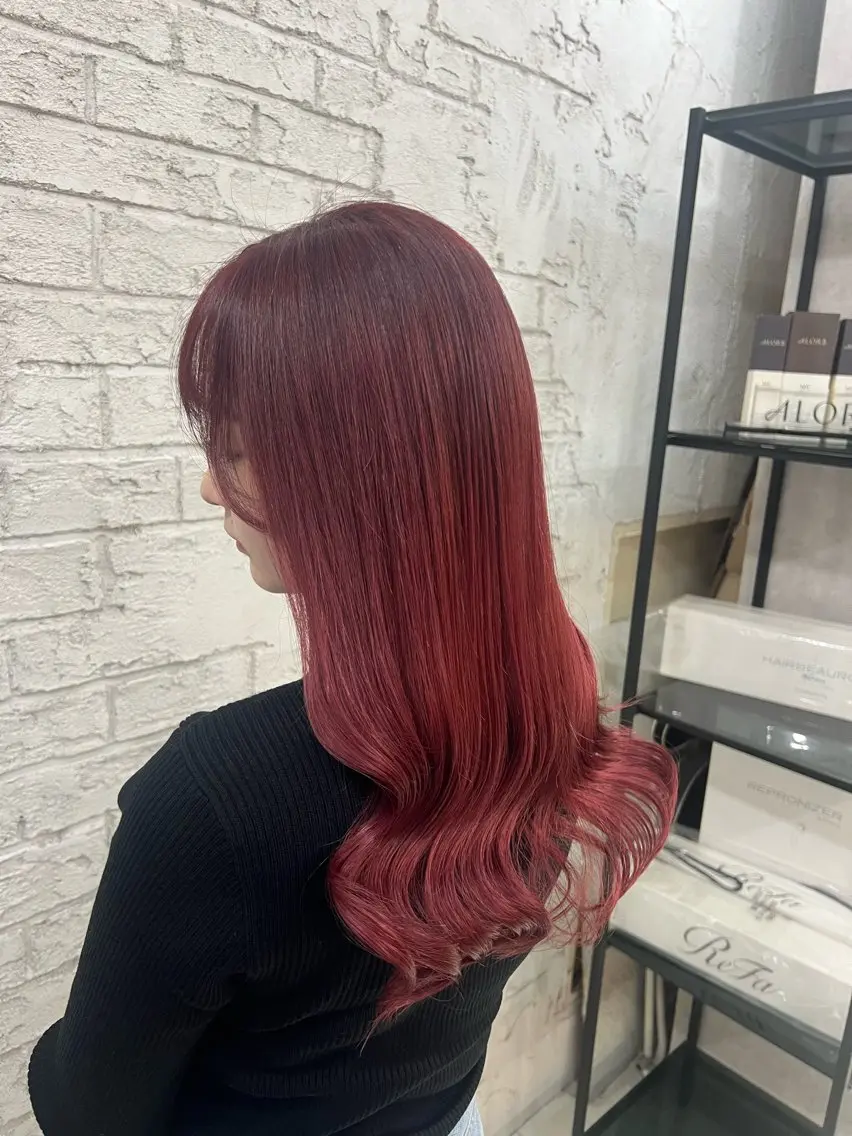 セミロング ヘアカラー エクステ&艶カラー 🎀YURINA🎀のヘアスタイル