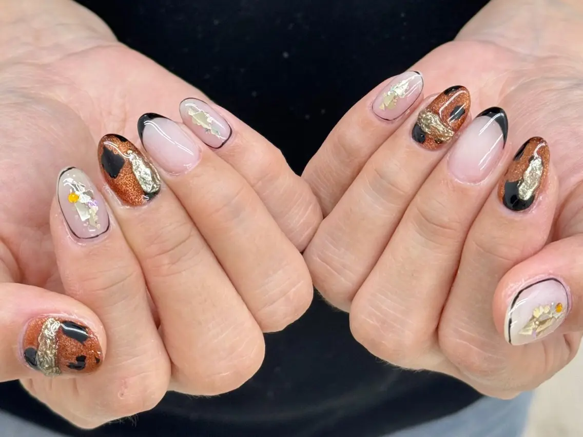 ネイル 長さ出し フットネイル ジェルネイル マグネットネイル 持ち込み ハンドネイル OCEAN nail パラジェル 取扱い店のネイルデザイン