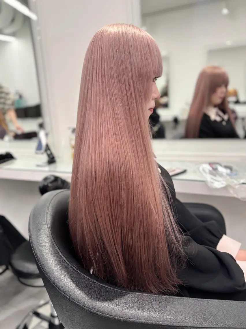 ロング カラー ヘアカラー トリートメント 💖ミルクティー💖 あかり💖のヘアスタイル