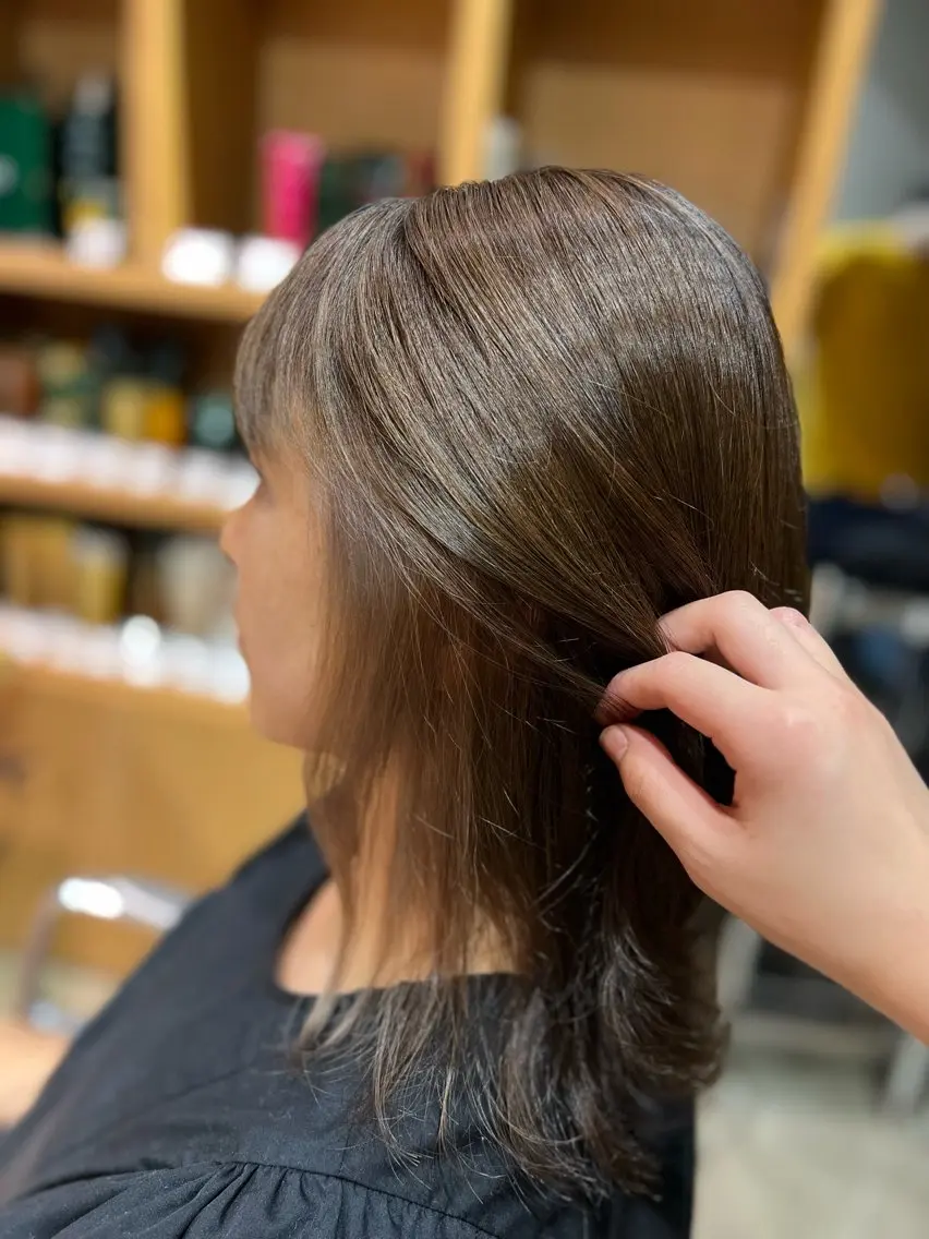 セミロング カラー ヘアアレンジ 渡部 彩花のヘアスタイル