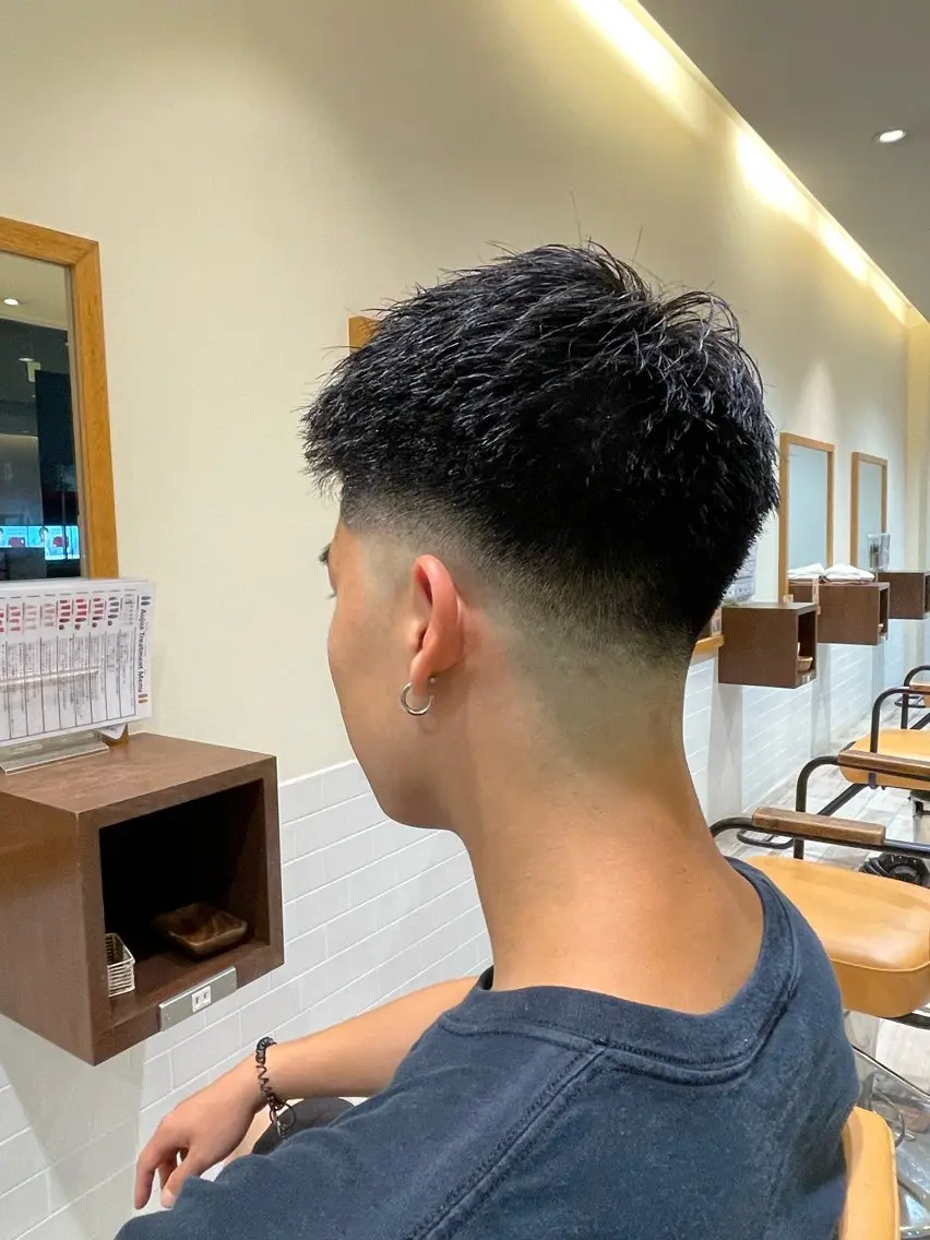 ショート メンズ フェードカット スキンフェード カット パーマ/フェード🔥 佐々木波人のヘアスタイル