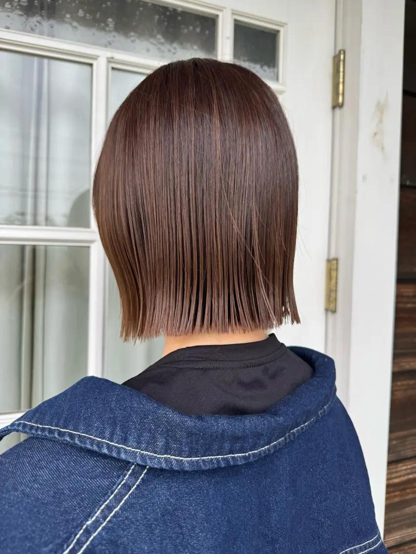 ミディアム 切りっぱなしボブ ボブ 鈴木 杏のヘアスタイル