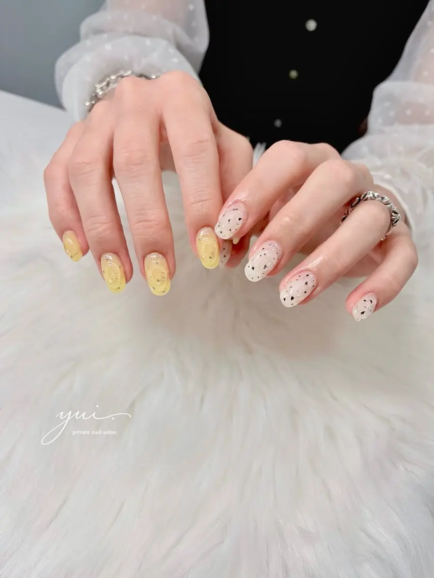 ネイル 持ち込み ニュアンスネイル シンプルネイル ワンホンネイル nail salon yui.のネイルデザイン