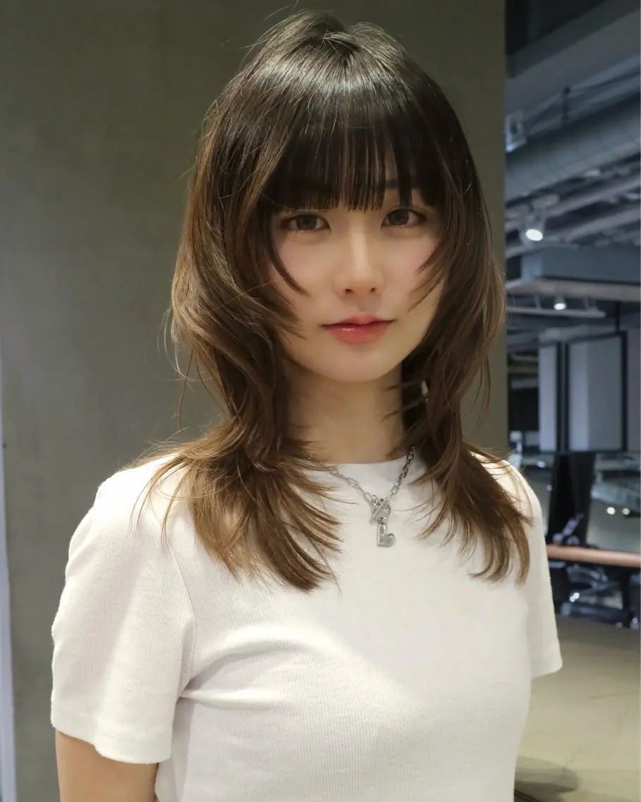 ミディアム レイヤー支持no.1 ☆笠原翔一のヘアスタイル