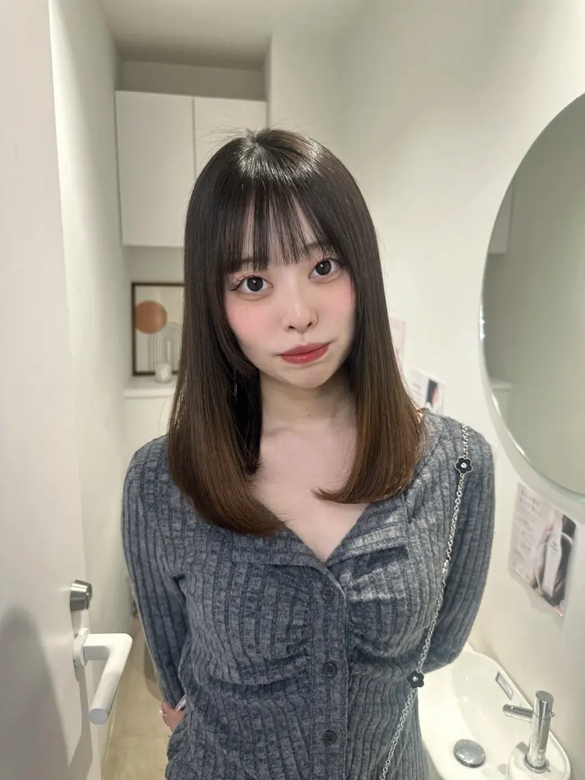 トリートメント 透明感×艶カラー🫧 SACHIKA💫のヘアスタイル