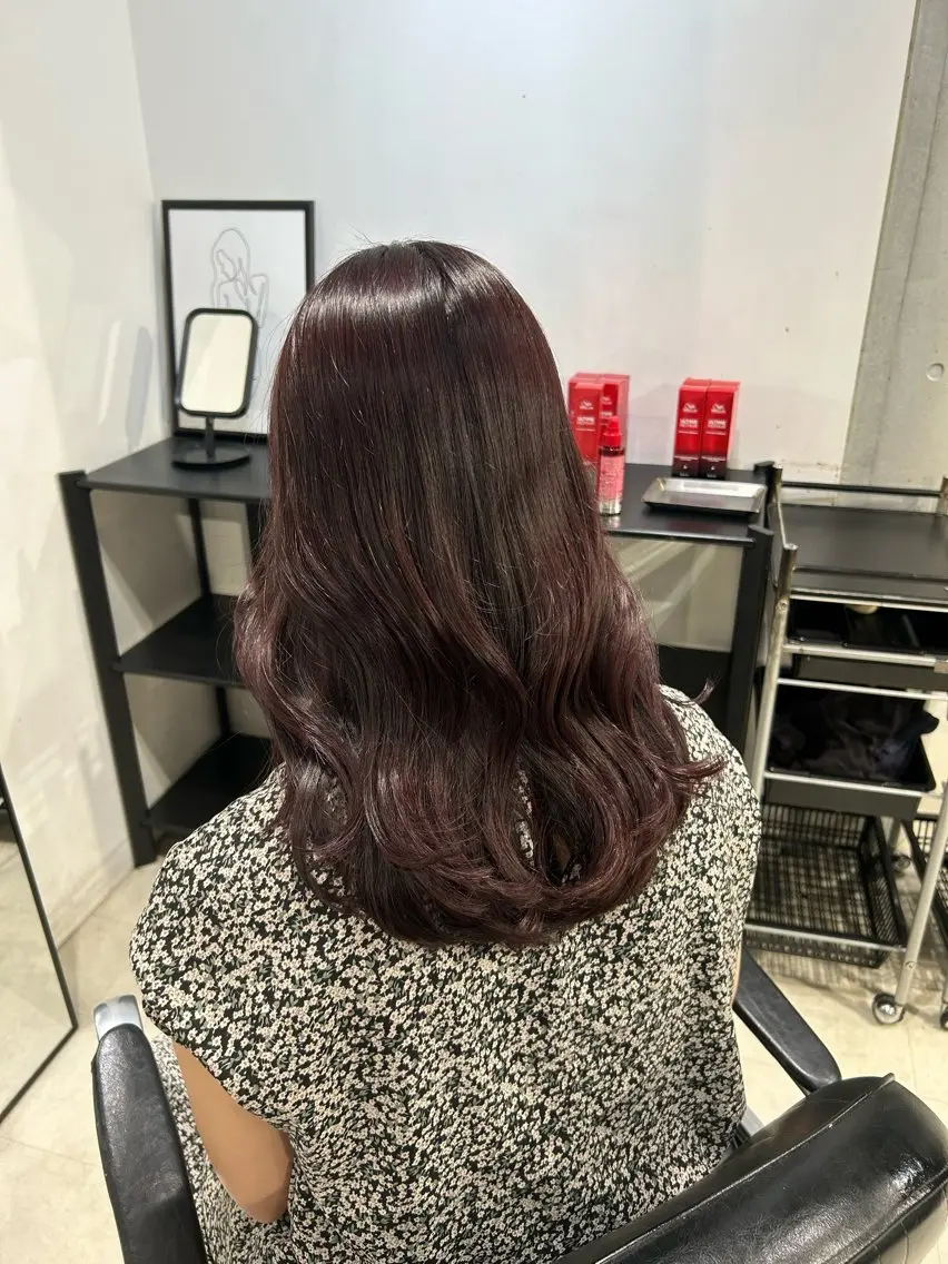 ロング カラー ヘアアレンジ カット ヘアカラー トリートメント ボブ艶モテカラー🫧 カリンのヘアスタイル