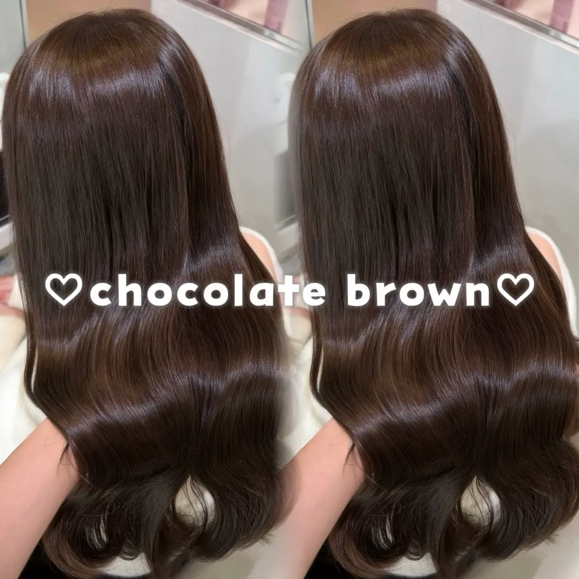 ロング カラー ブラウンカラー チョコレートブラウン ヘアカラー トリートメント ♡透明感カラー/新宿 縮毛矯正/Rina♡のヘアスタイル