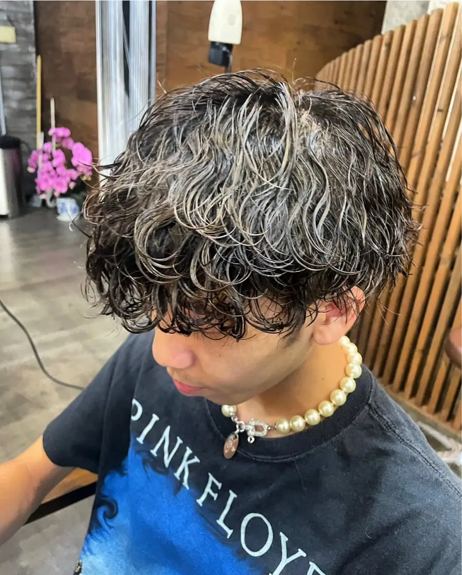 ショート メンズ メンズパーマ 波巻きパーマ 焼津メンズパーマ特化 大石雄生のヘアスタイル