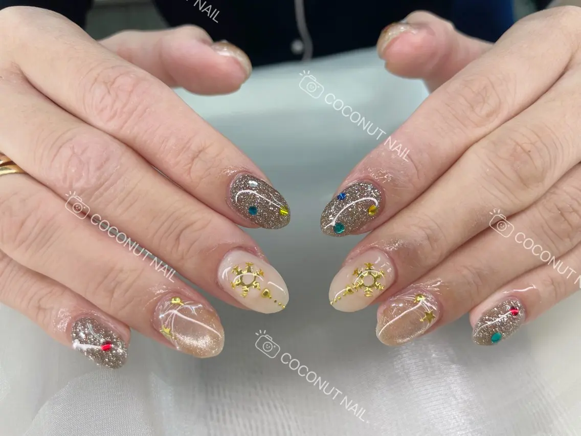ネイル ハンドネイル 神田 ココナッツのネイルデザイン