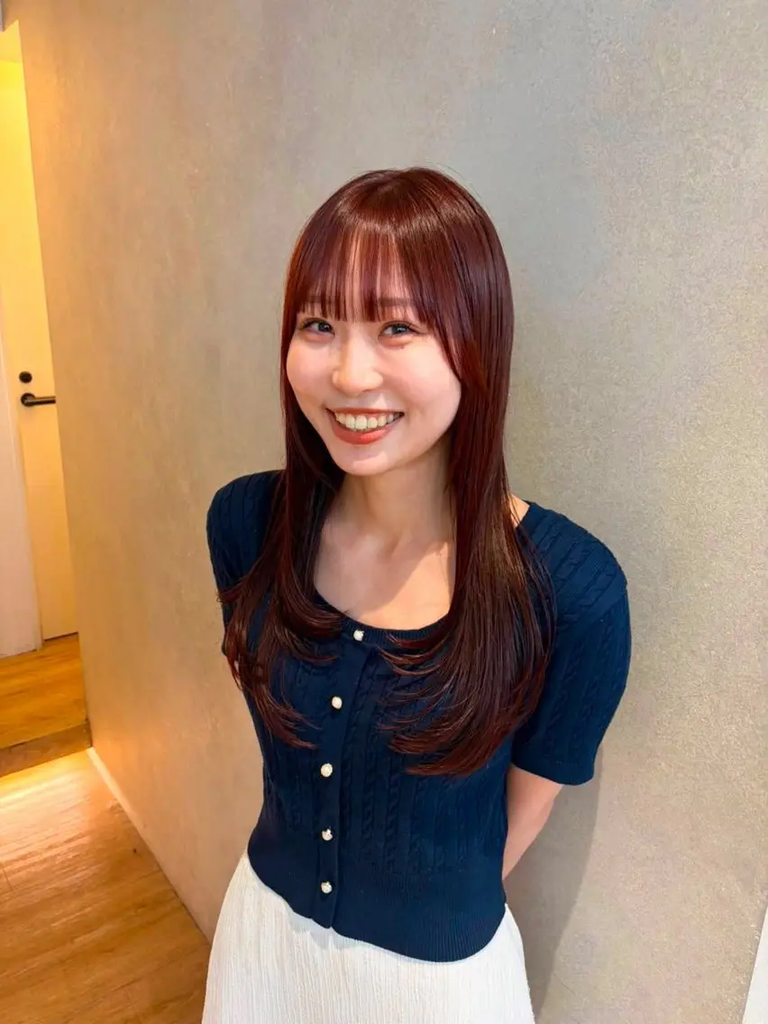 ロング カラー ブラウンカラー オレンジ オレンジブラウン ヘアカラー ブラウン/レイヤー /似合わせ/奏永💫のヘアスタイル