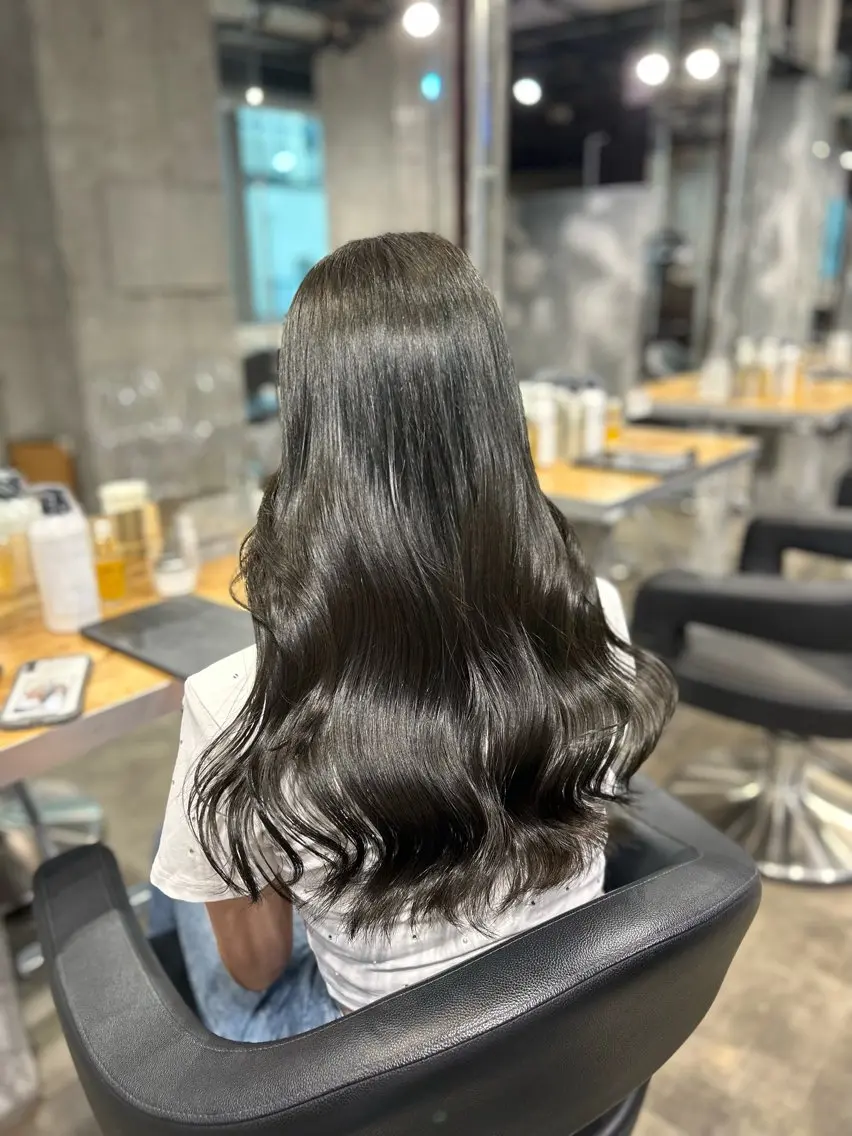 ロング カラー カット ヘアカラー ヘアセット 赤み消しカラー 🍀JUNKIのヘアスタイル