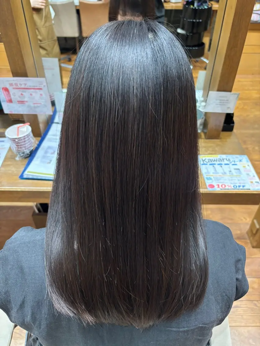 ロング パーマ ストレートパーマ 縮毛矯正 トリートメント 高橋 亜莉佳のヘアスタイル
