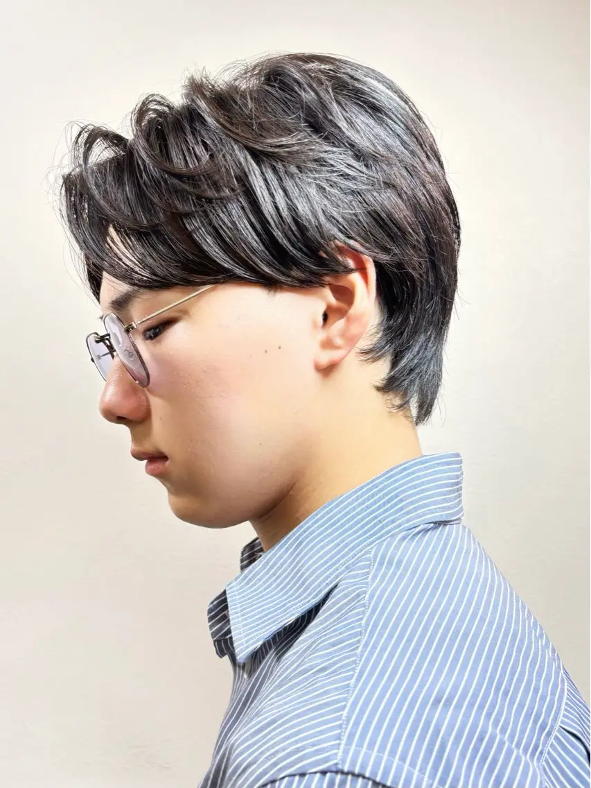 ショート メンズ センターパート フェードカット メンズパーマ 刈り上げ 🌱表参道/フェード メンズ特化/石原旭人のヘアスタイル