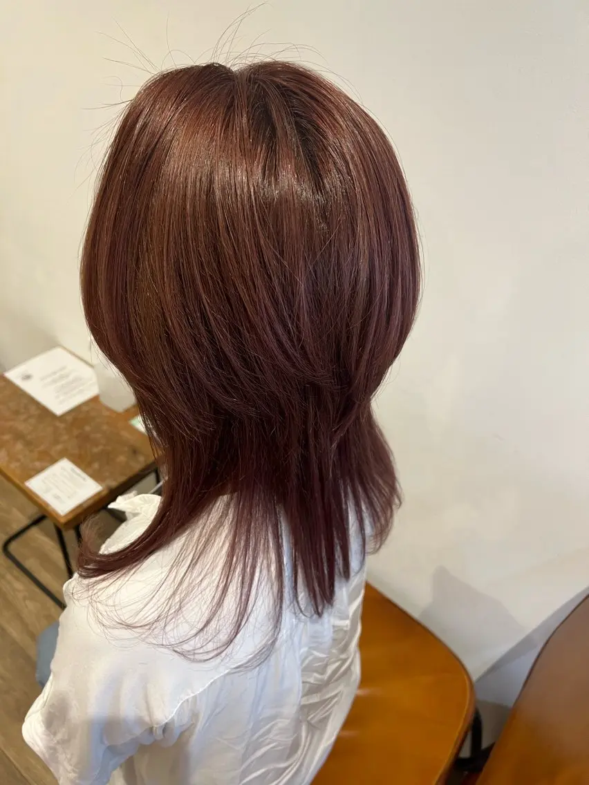 セミロング カラー ベージュカラー ピンクカラー ピンクベージュ 髙橋 秀果のヘアスタイル