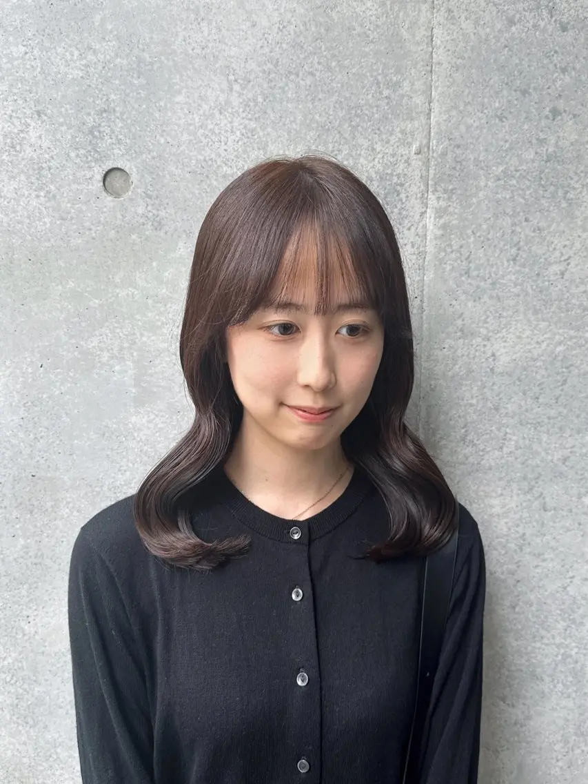 ミディアム カラー 韓国レイヤー kira🌛のヘアスタイル