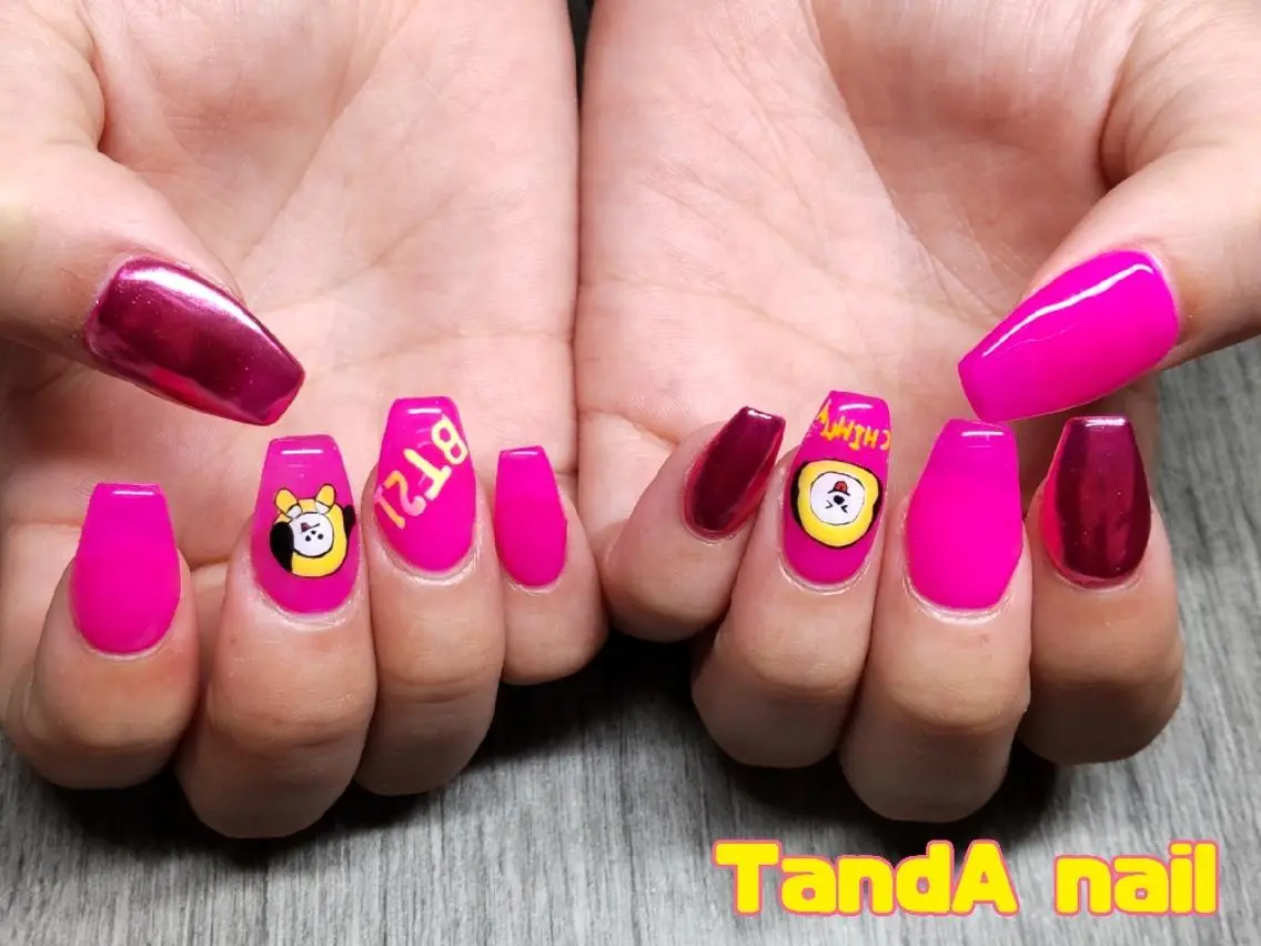 セミロング ネイル 長さ出し ジェルネイル ニュアンスネイル ピンク スカルプネイル T&A nailのネイルデザイン