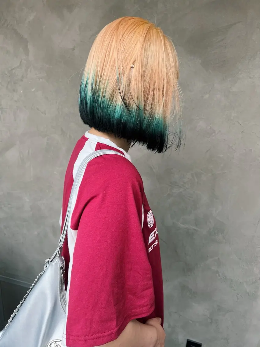 ミディアム カラー 色落ちまで可愛い🧚 心斎橋hikaruのヘアスタイル