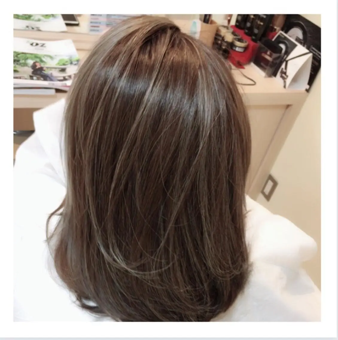 ミディアム カラー アッシュ 透明感カラー ハイライトカラー イルミナカラー ハイライト ✨️💎山口 真依💎✨️のヘアスタイル