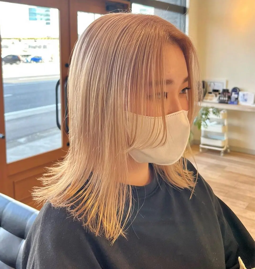 ミディアム カラー カット ヘアカラー トリートメント 韓国レイヤー/透明感 カラー🐈曾根高のヘアスタイル