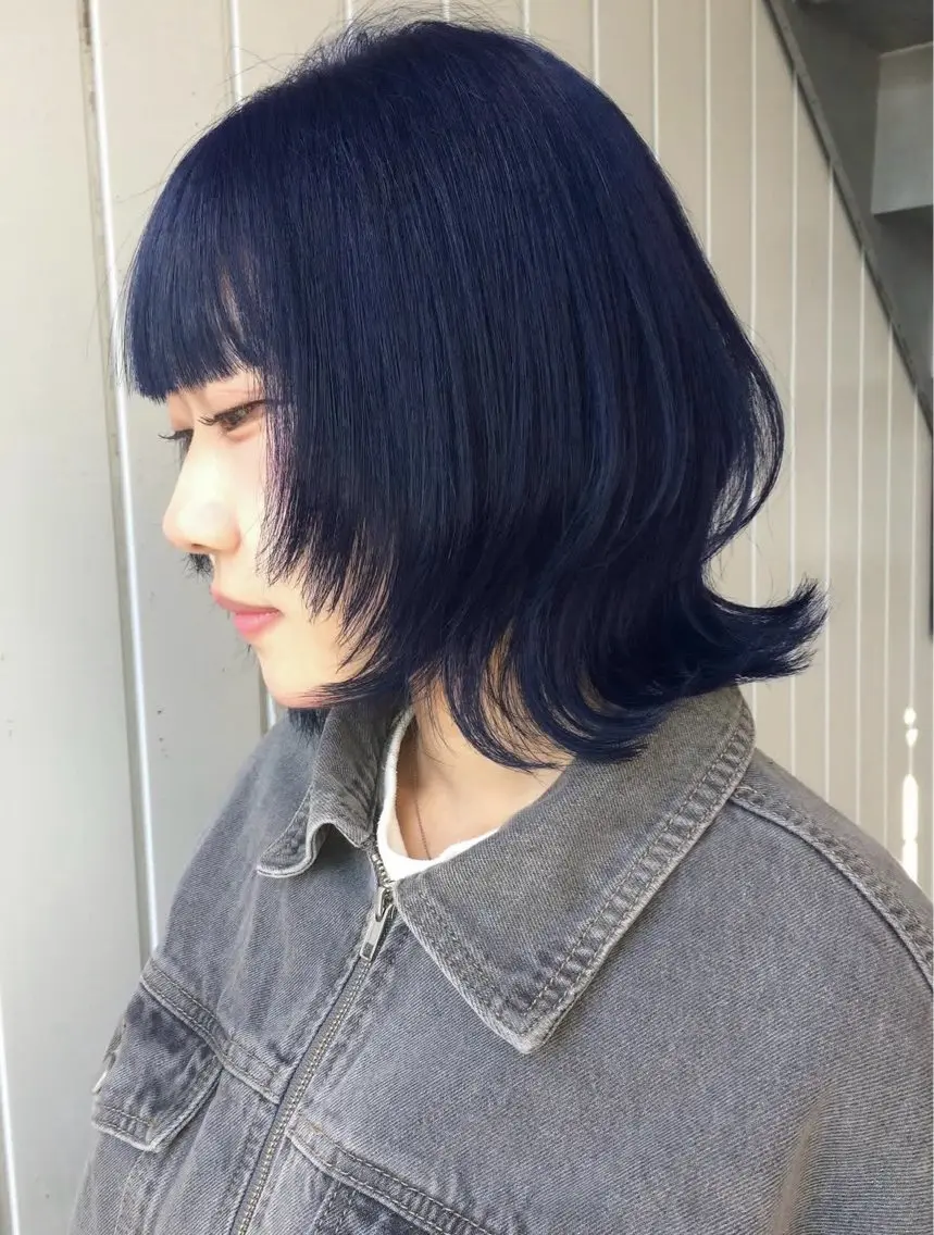 ミディアム ヘアカラー 🎵🍥上平里奈 韓国レイヤー🍥🎵のヘアスタイル