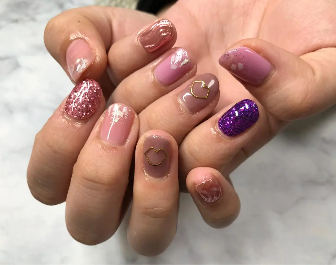 ネイル ハンドネイル Mana‪ ‪·͜· ❤︎‬のネイルデザイン