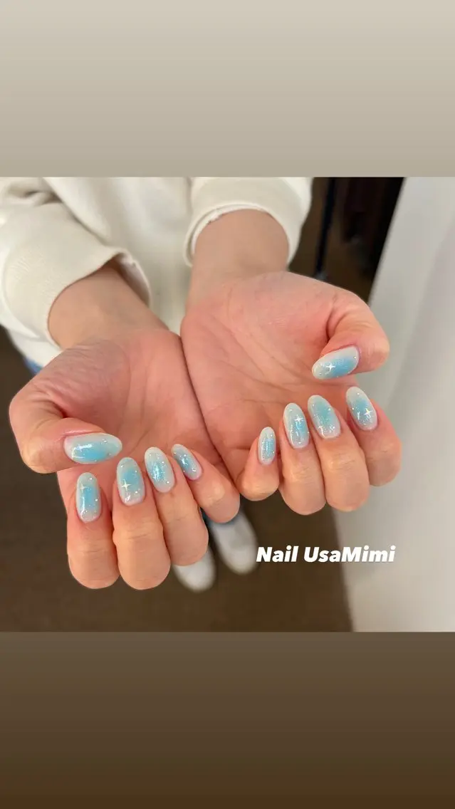 ネイル アートネイル ジェルネイル グラデーション 韓国ネイル ワンカラーネイル ハンドネイル 本町NailUsa Mimi RIKOのネイルデザイン