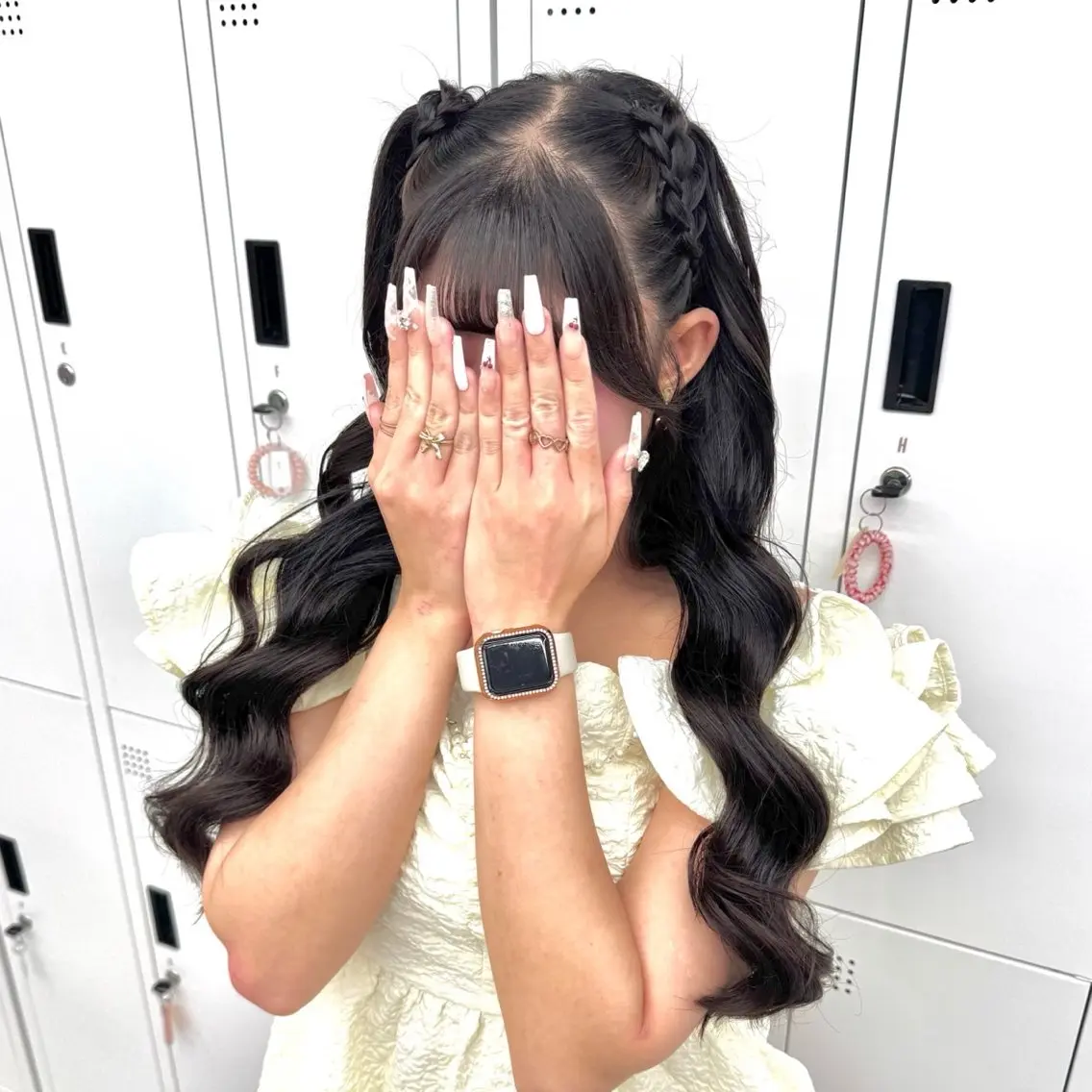 ロング ヘアアレンジ ヘアセット ヘアメ🎀ハイトーン 🩵エクステ🪄しほのヘアスタイル