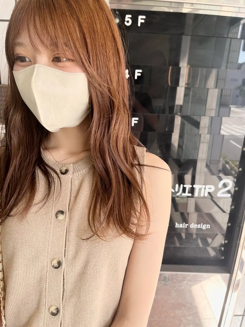 セミロング カラー カット ヘアカラー トリートメント 城本 貴宏のヘアスタイル