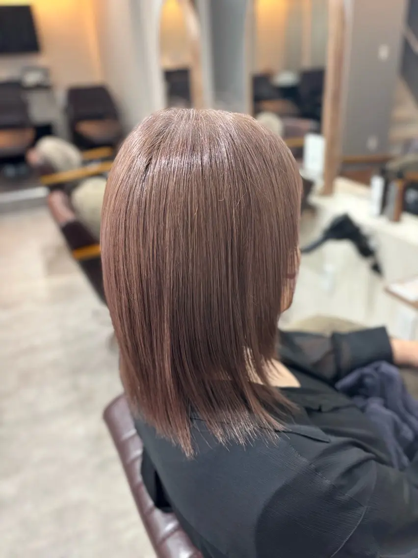 ミディアム カラー ピンクカラー シルバー 透明感カラー/ SHIN🎀のヘアスタイル