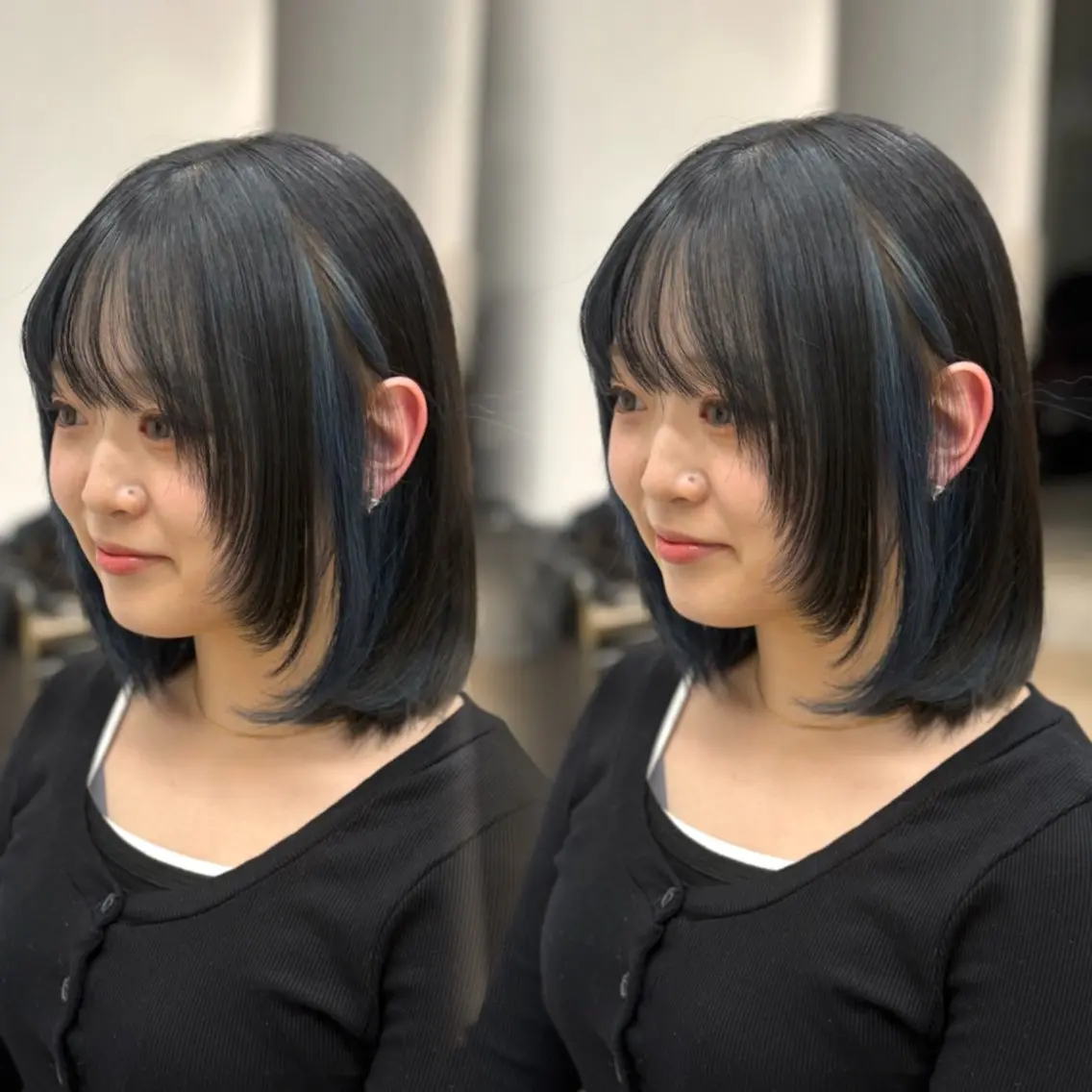 ミディアム 顔まわりレイヤー 顔周りカット レイヤーカット カット Kurumi 🩰カットモデル募集のヘアスタイル